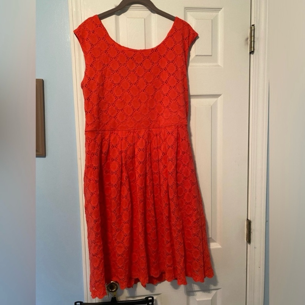RN STUDIO BY RONNI NICOLE coral flows midi dress size: 14